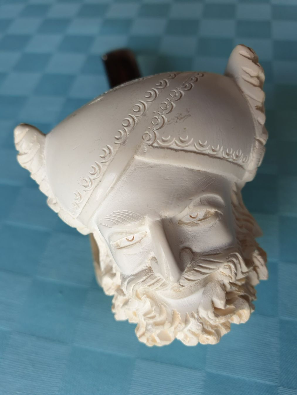 Tabakpfeifen & Zubehör: Meerschaumpfeife handgeschnitzt Krieger Helm Pfeife alt – Gebraucht aus Mörschwil von spirspi