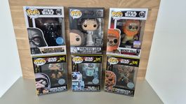 Funko Pop Star Wars 6 Figuren Dath, Lea, Wickett, Neu Set #2