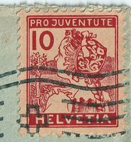 1915 Pro Juventute J3 auf Brief