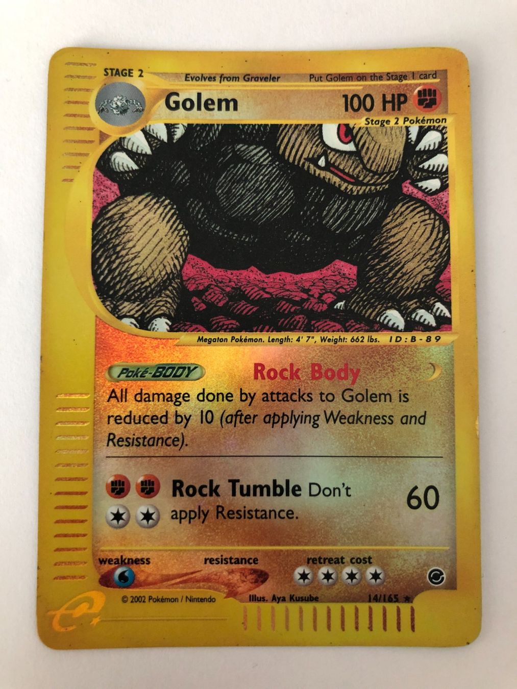 Pokémon Carte collezionabili: Golem Reverse Holo - Expedition - Pokemon – Usato da Nussbaumen AG venduto da Bika-Shop