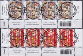 345+346 Vertikalstreifen PP m. FD-Vollstempel Zürich 5.5.22