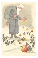 Nikolaus verteilt Nüsse - Zwerge - Künstler: Kreidolf - 1918
