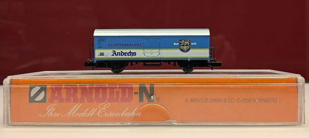 Arnold Modellini di ferrovie: Spur N Kühlwagen "KLOSTERBRAUEREI Andechs" – Usato da Reinach BL venduto da angus74