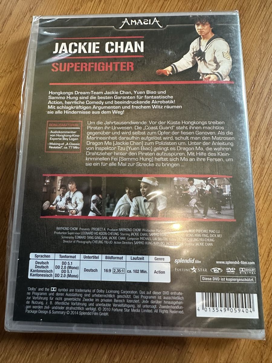 Alle DVDs: Superfighter DVD, Jackie Chan Dragon, Edition neu – Neu und originalverpackt aus Benken ZH von Audi-erich 1