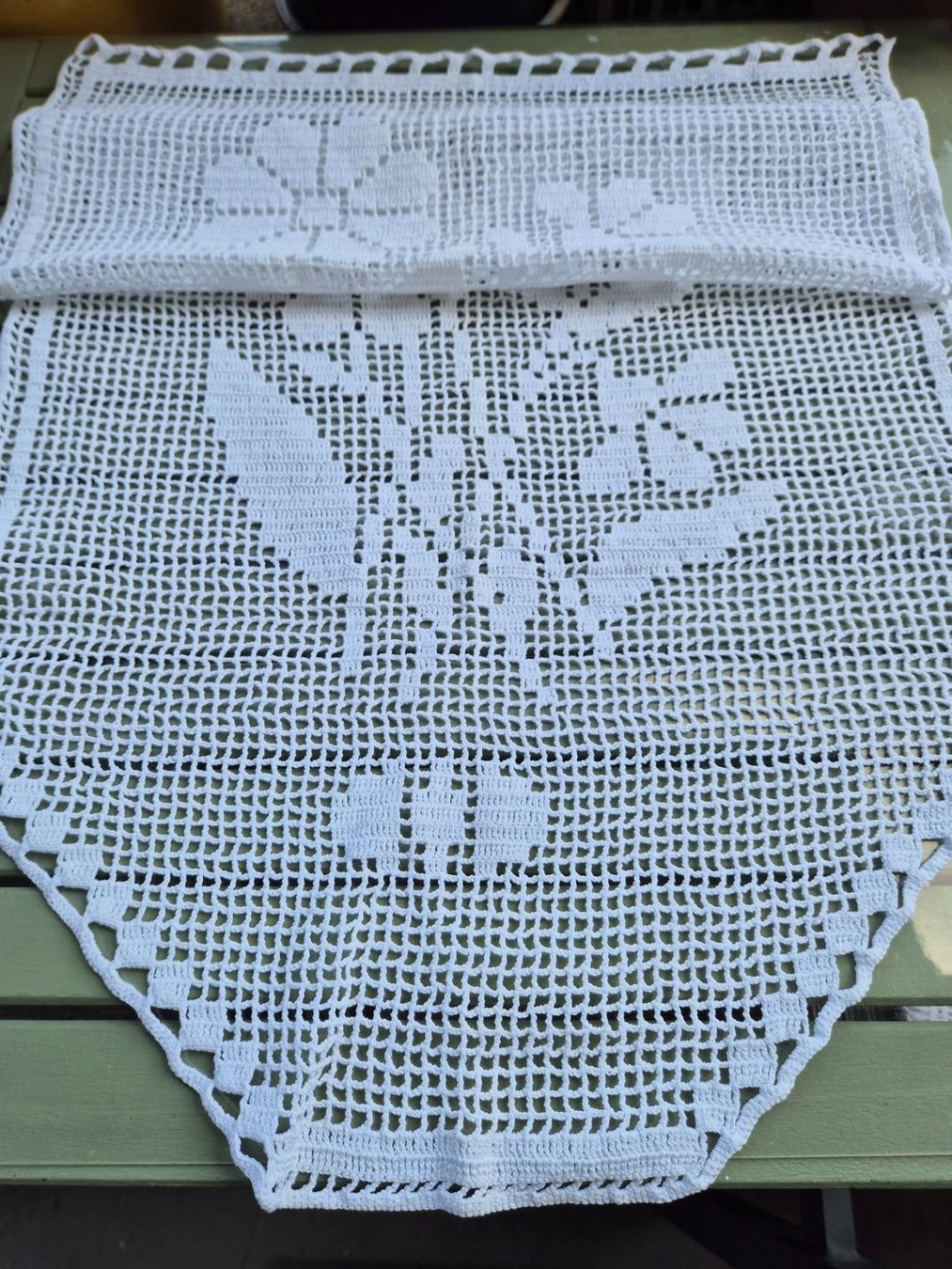 Vorhänge: Handgehäkelte Vorhang,  Sommer-Look, weiss – Gebraucht aus Bern von aronari 5