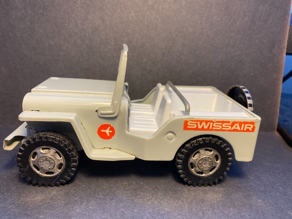Jeep Swissair Blech Made in Japan 15 cm lang 7