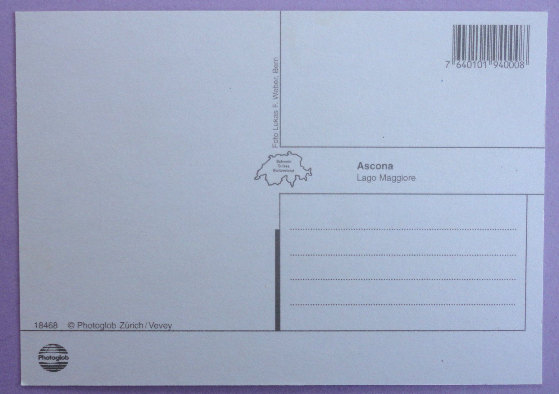 Cartoline postali: Ascona - Lago Maggiore – Usato da Fétigny venduto da Billy2miny 1