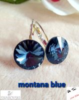 Ohrringe mit Swarovski Rivoli Kristallen 14mm => 9 Farben