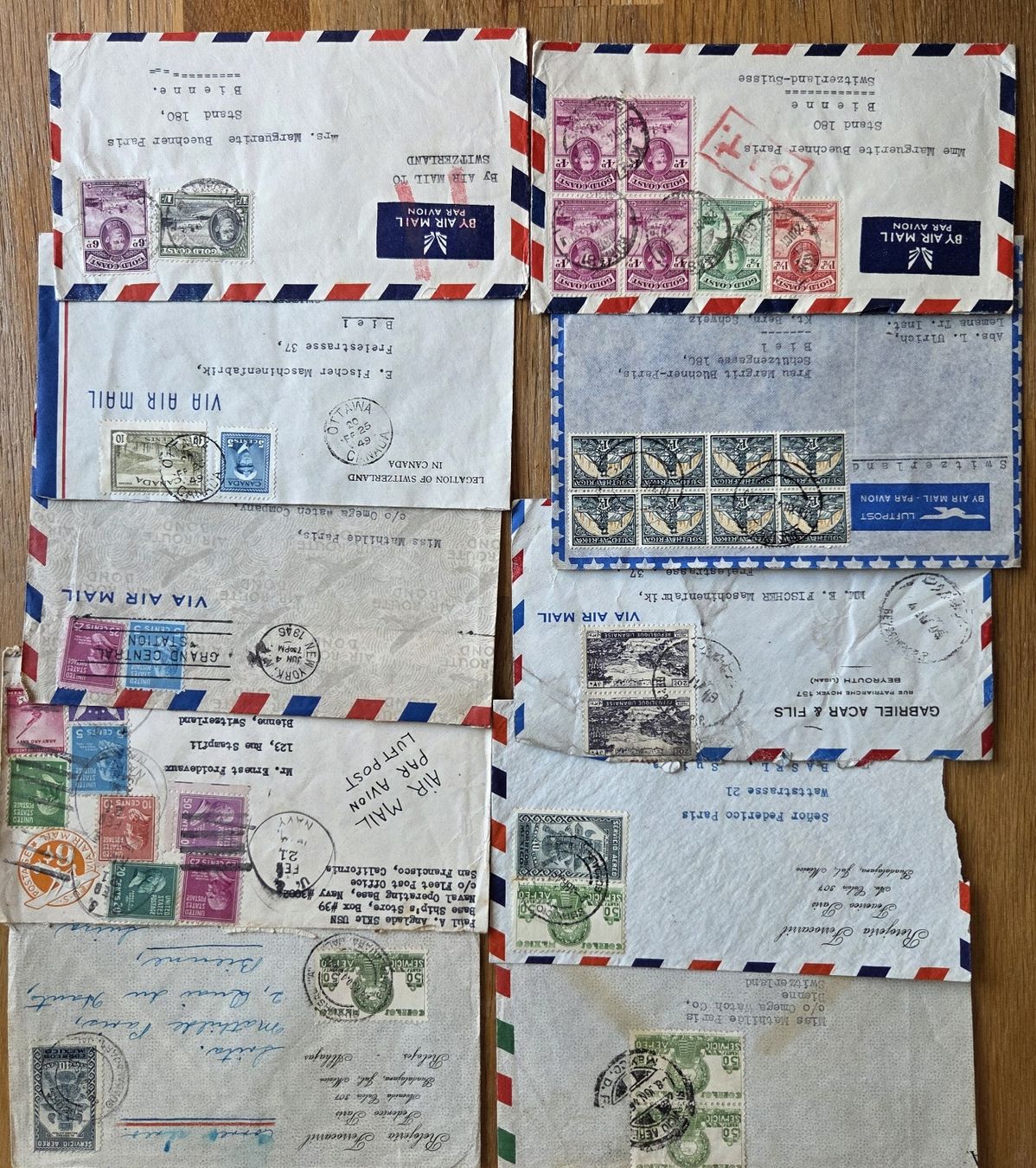 Tous les timbres: Briefpost Ausland über 40 Couvert – D'occasion à Stans par Ducati16 2