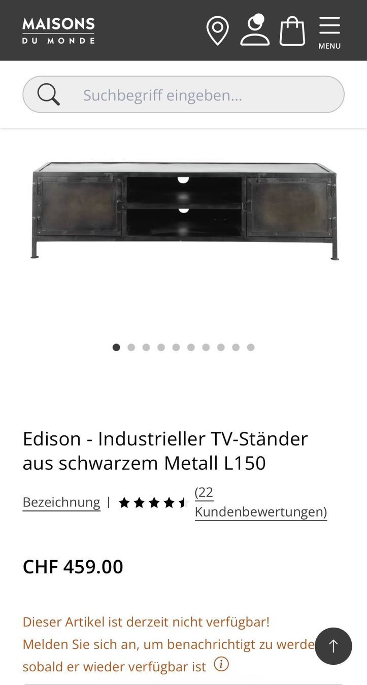 Maisons du monde Mobili TV: Designer TV-Tisch Industrial – Usato da Dübendorf venduto da Jon__