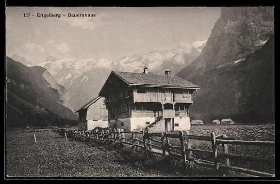 Cartoline postali: AK Engelberg, Bauernhaus – Usato da Berlin venduto da bartko-reher