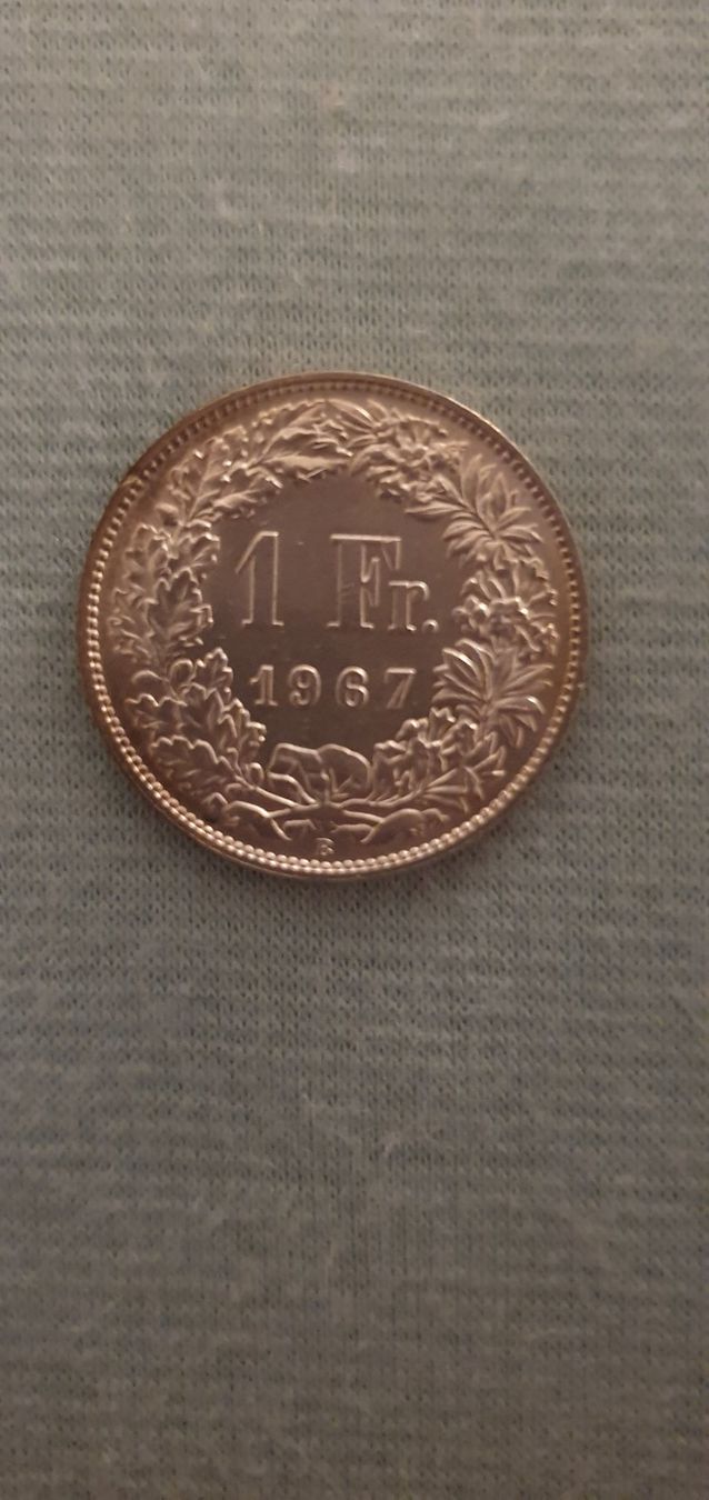 Alle Münzen: 1 Franken Silbermünze 1967 B – Gebraucht aus Wallenwil von Rainbow45 1