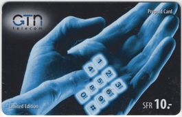 SFR 10.- GTN Hand - seltene Schweizer Prepaid Telefonkarte