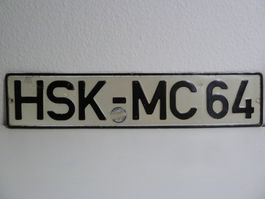 Nummernschild / Auto / Kfz-Kennzeichen Deutschland HSK-MC 64