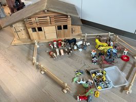 Stall Trauffer Holz / Tiere Trauffer / Schleich