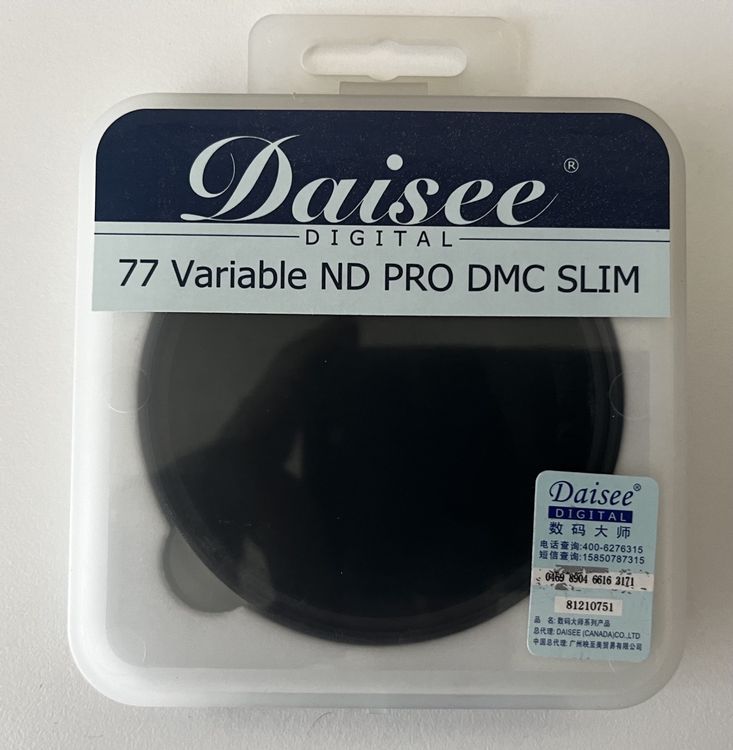 Filtres: FILTER VARIABLE ND PRO SLIM DAISEE 77mm - NEW – Neuf (Voir description) à Zürich par mar_2tjh