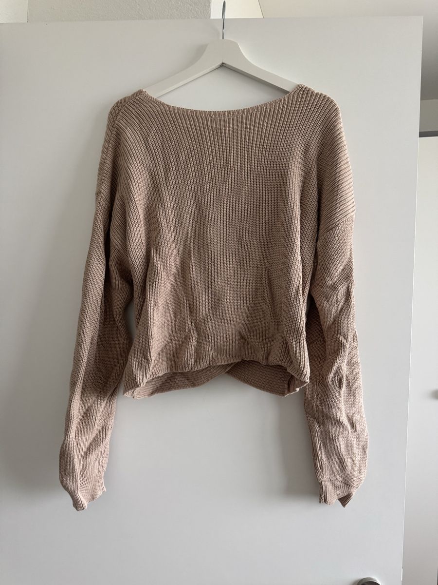 Maglioni & Felpe: Damen Pullover beige Grösse M/L - Wickeloptik Strick – Usato da Dietwil venduto da vera2301 2