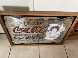 Ancien Miroir Publicitaire Vintage Coca-Cola