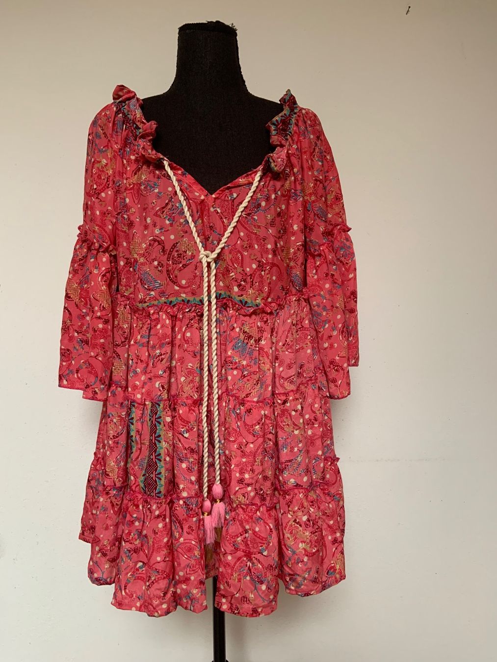 Kleider: Boho Stufenkleid / Tunika aus Seide/ Viscose – Neu (gemäss Beschreibung) aus Sigriswil von ck56 2
