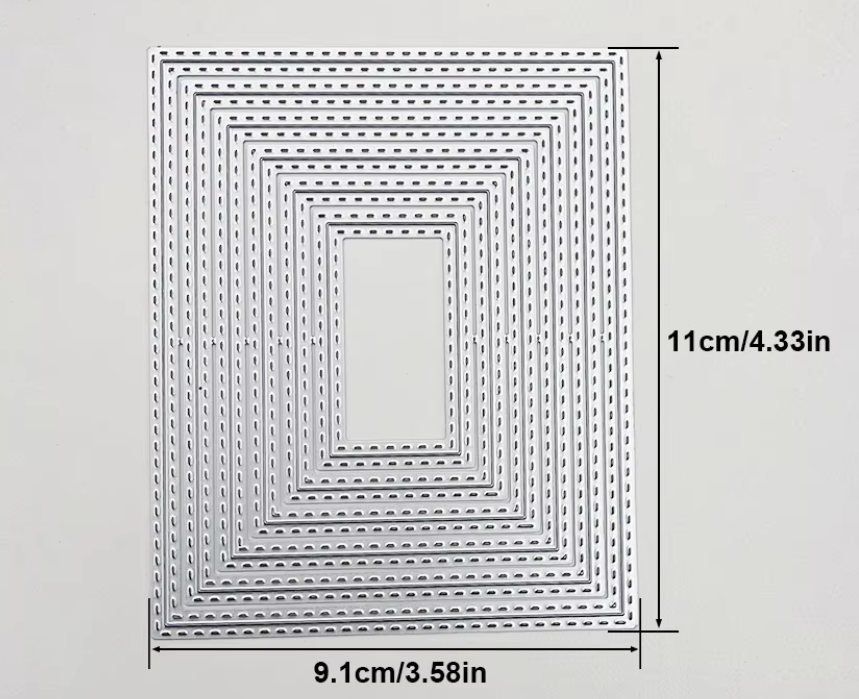 Sciablone: Neues Stanzschablonen-Set Rahmen mit "doppelt genähtem" Rand – Nuovo e nell'imballaggio originale da Effretikon venduto da wenuss 2