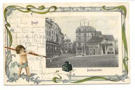 Basel - Stadt - Barfüsserplatz - Tram - Jugendstil - 1902