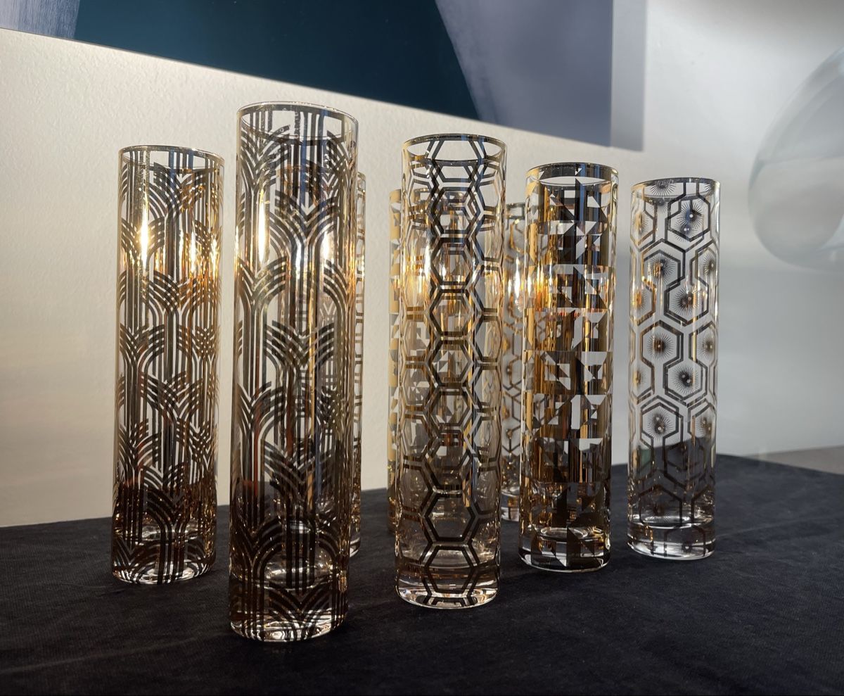 Gläser: Flûtes à champagne cylindriques dorées – Gebraucht aus Genève von jos_fm7m 1