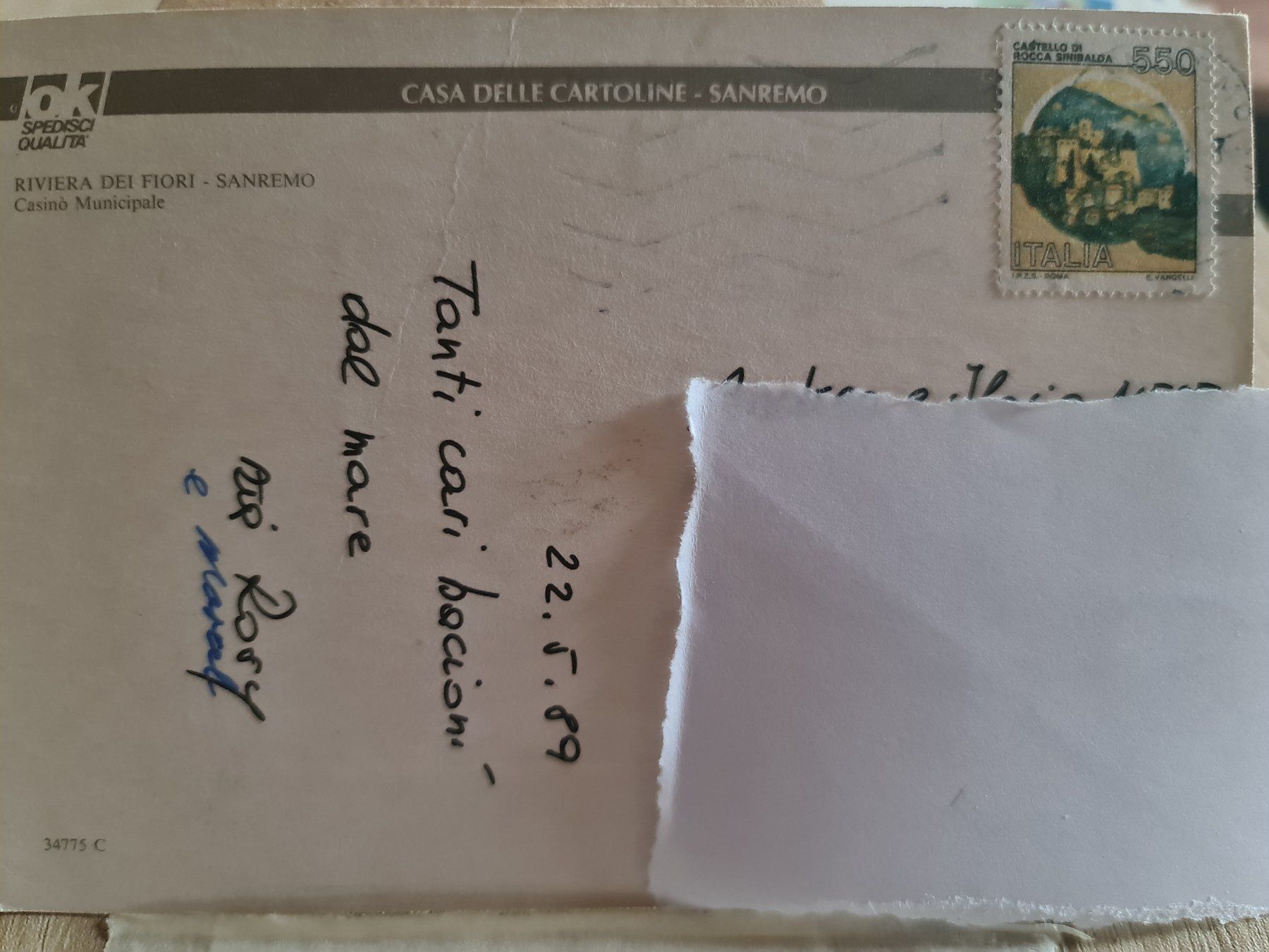 Cartoline postali: Ansichtskarte Sanremo – Usato da Dintikon venduto da Vexi 1