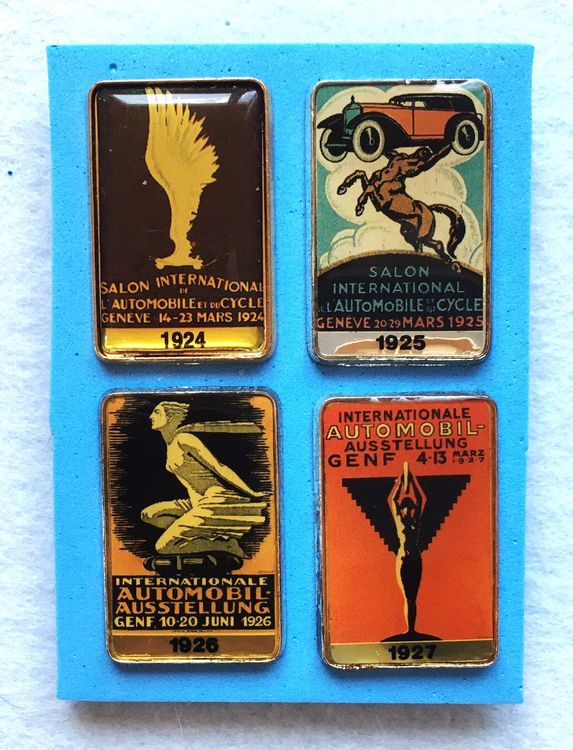 4 ver. Pins Autosalon Genf von 1924 bis 1927 (Gebraucht) in Oberaach ...
