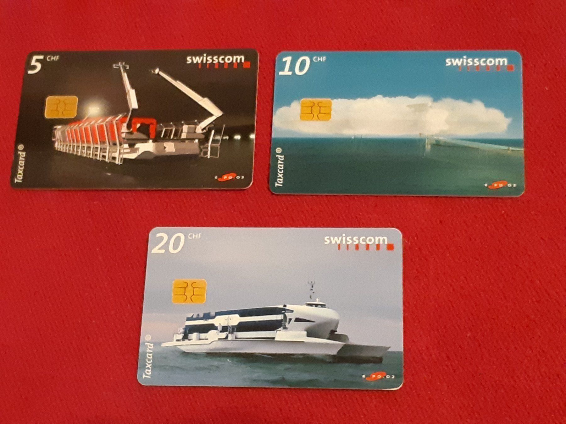 Schede telefoniche: 3xTaxcards"SCHWEIZ"Serie/"Expo.02" – Usato da Oberiberg venduto da DeepBlue999 1