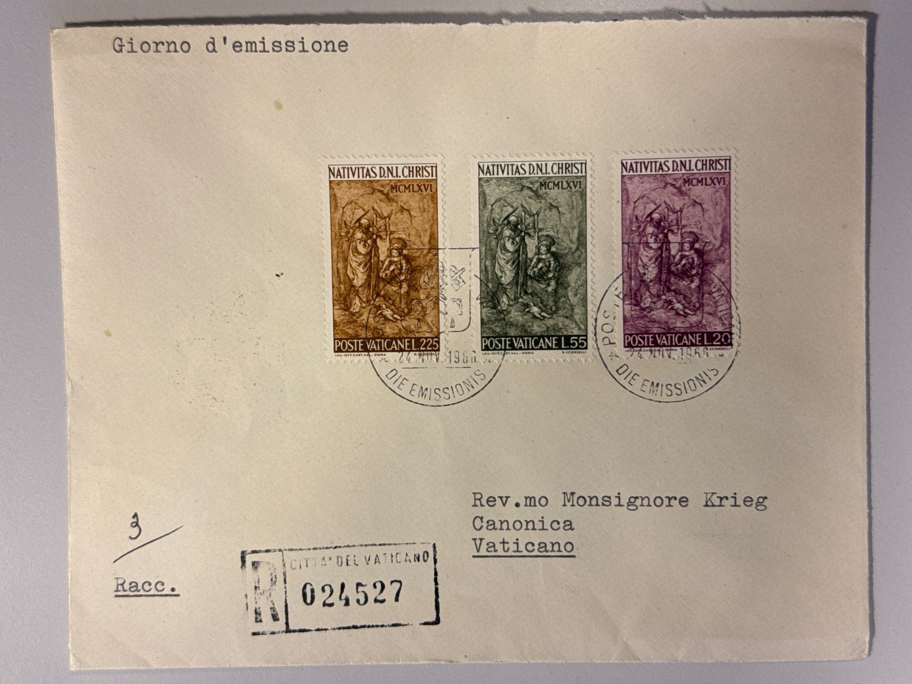 Tutti i francobolli: 1965 Brief Vatikan – Usato da Küssnacht am Rigi venduto da SUOMIMASTER