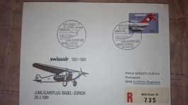 Swissair Basel - Zürich Jubiläumsflug 26.03.1981