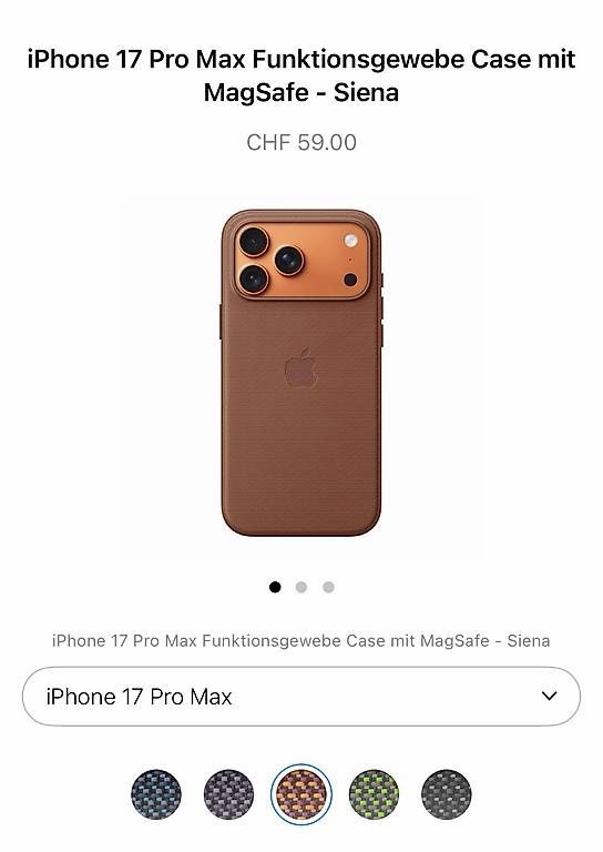 Apple Covers & Schutzfolien: Apple TechWoven Case iPhone 17Pro Max – Gebraucht aus Zürich von kev_c7pp 3