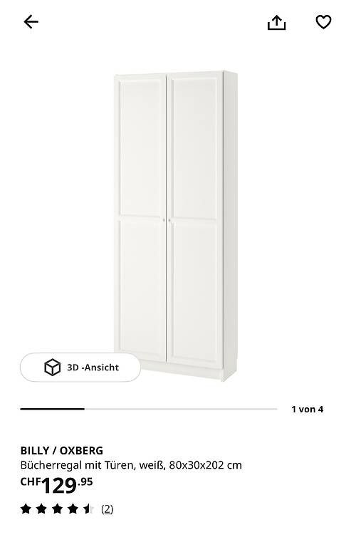 Ikea Regale: Ikea Regal Billy/Oxberg – Gebraucht aus Bern von Fabz92 4