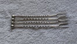 Fourchettes d'apéro argent 925 marque GG