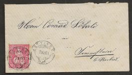 Brief Schweiz 1881 sitzende Helvetia Zürich HOTTINGEN