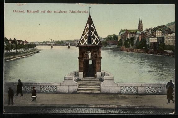 Ansichtskarten: Basel, Käppeli auf der mittleren Rheinb – Gebraucht aus Berlin von bartko-reher