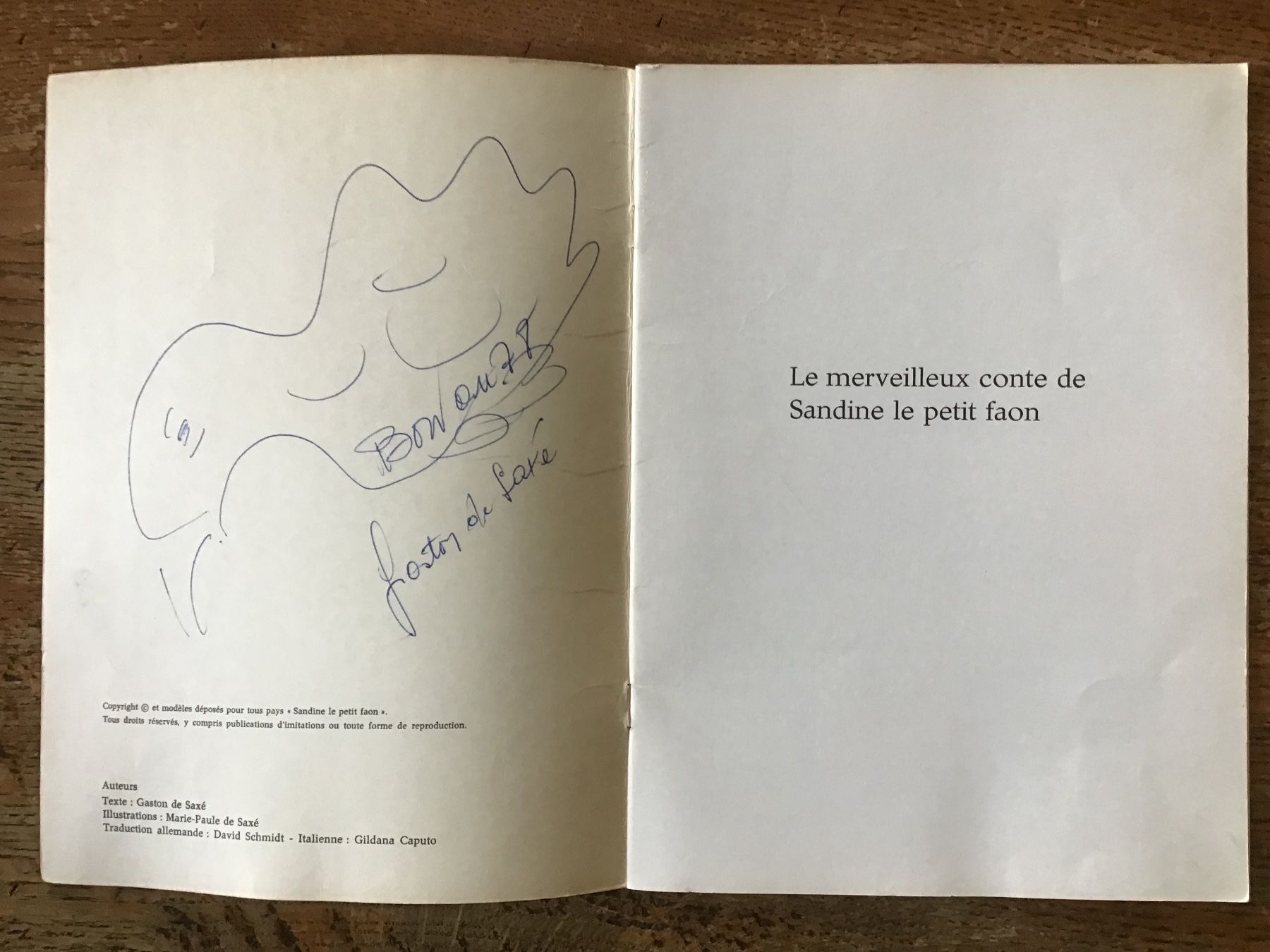 Libri: Gaston de Saxé, conte de Sandine, dessin et dédicace – Usato da Fully venduto da Ruby97 1