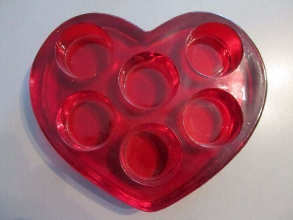 Portacandele: Glas Herz mit Kerzen – Usato da Obfelden venduto da miau68 2