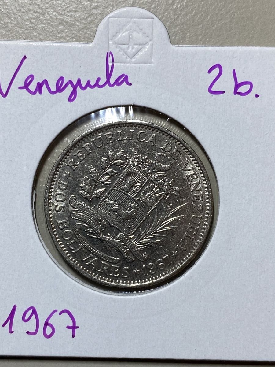 Tutti le monete: Venezuela - 2 Bolivares - 1967 – Usato da Payerne venduto da Mike1682