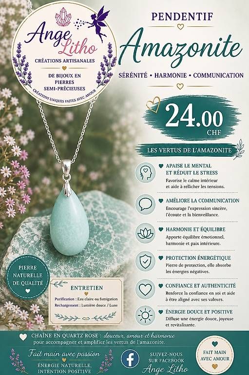 Anhänger: Pendentif en pierres semi-précieuses  – Gebraucht aus Mase von pjc71 3