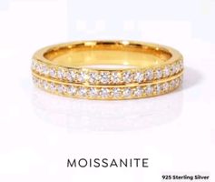 Bague argent avec diamants de moissanite certifiés GRA