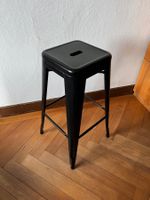 Barhocker H75 von TOLIX, tiefschwarz matt