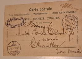 Militär- Postkarte von 1897