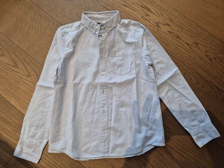 Jungenhemd Gr. 152 hellblau Langarm