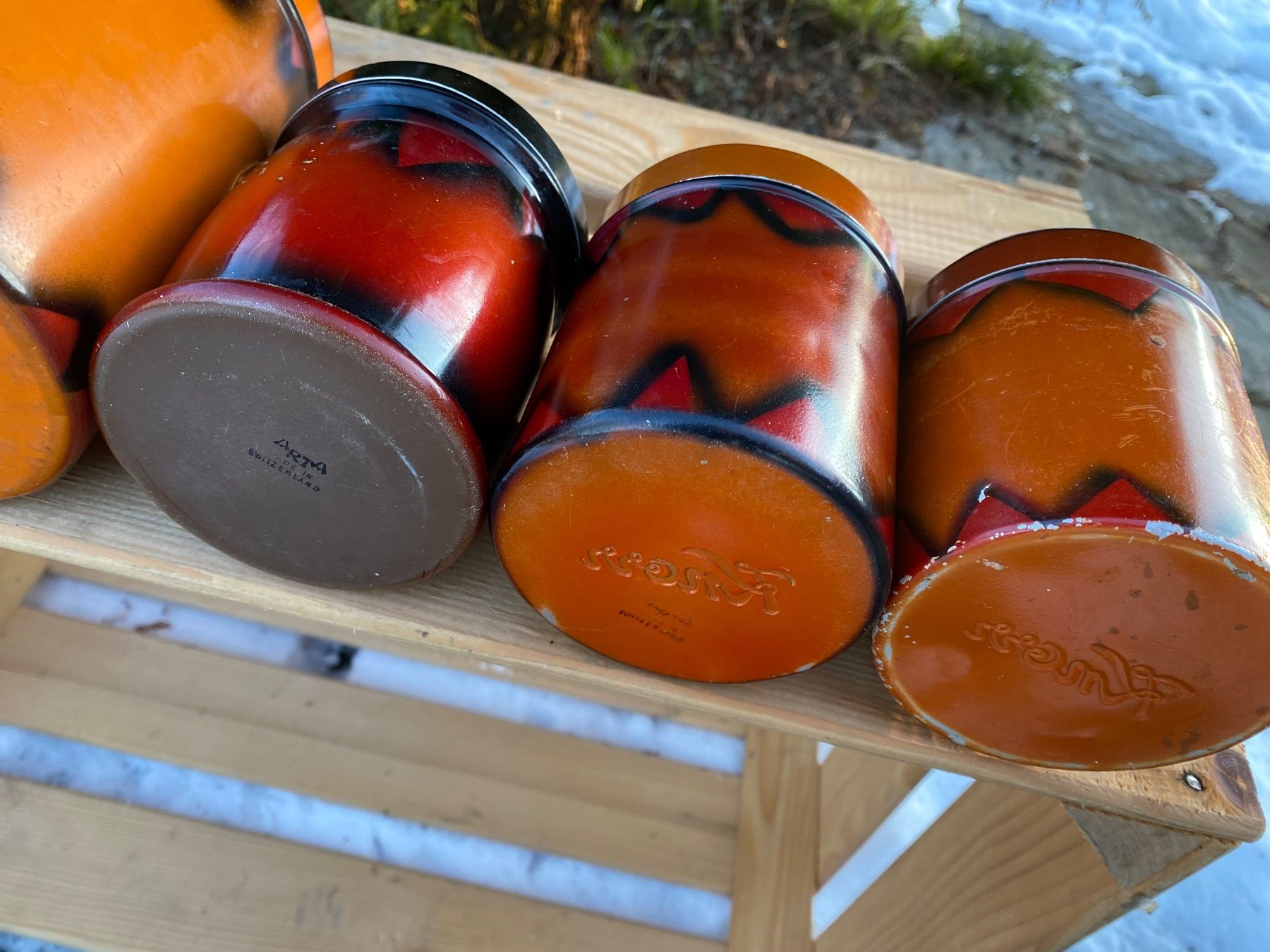 Barattoli: 5 schöne Knorr Blechdosen – Usato da Feldbach venduto da Olive1 7