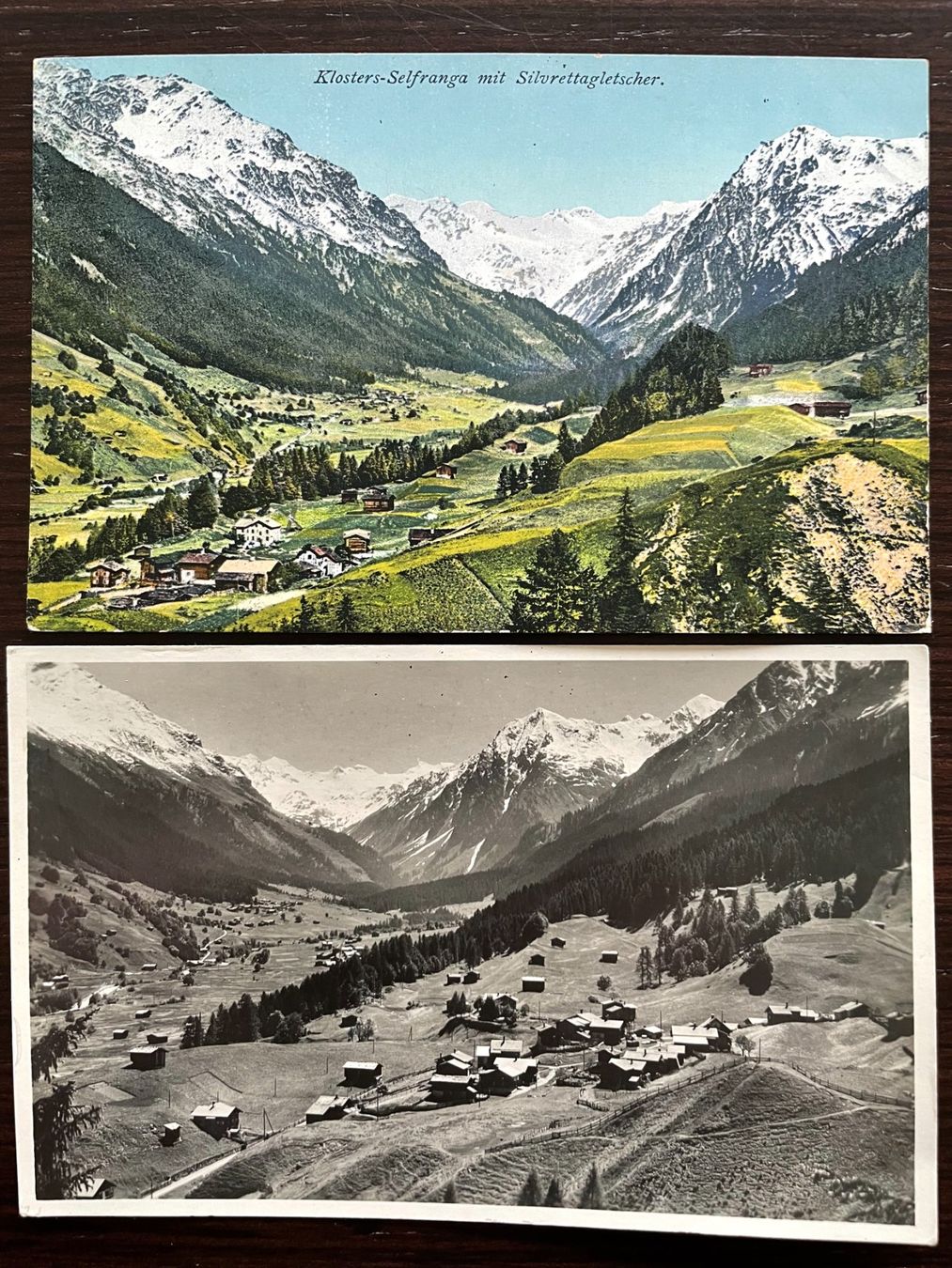 Cartoline postali: KLOSTERS - SELFRANGA 6 Ansichtskarten mit Silvrettagletscher – Usato da Wald ZH venduto da TLILEF 5