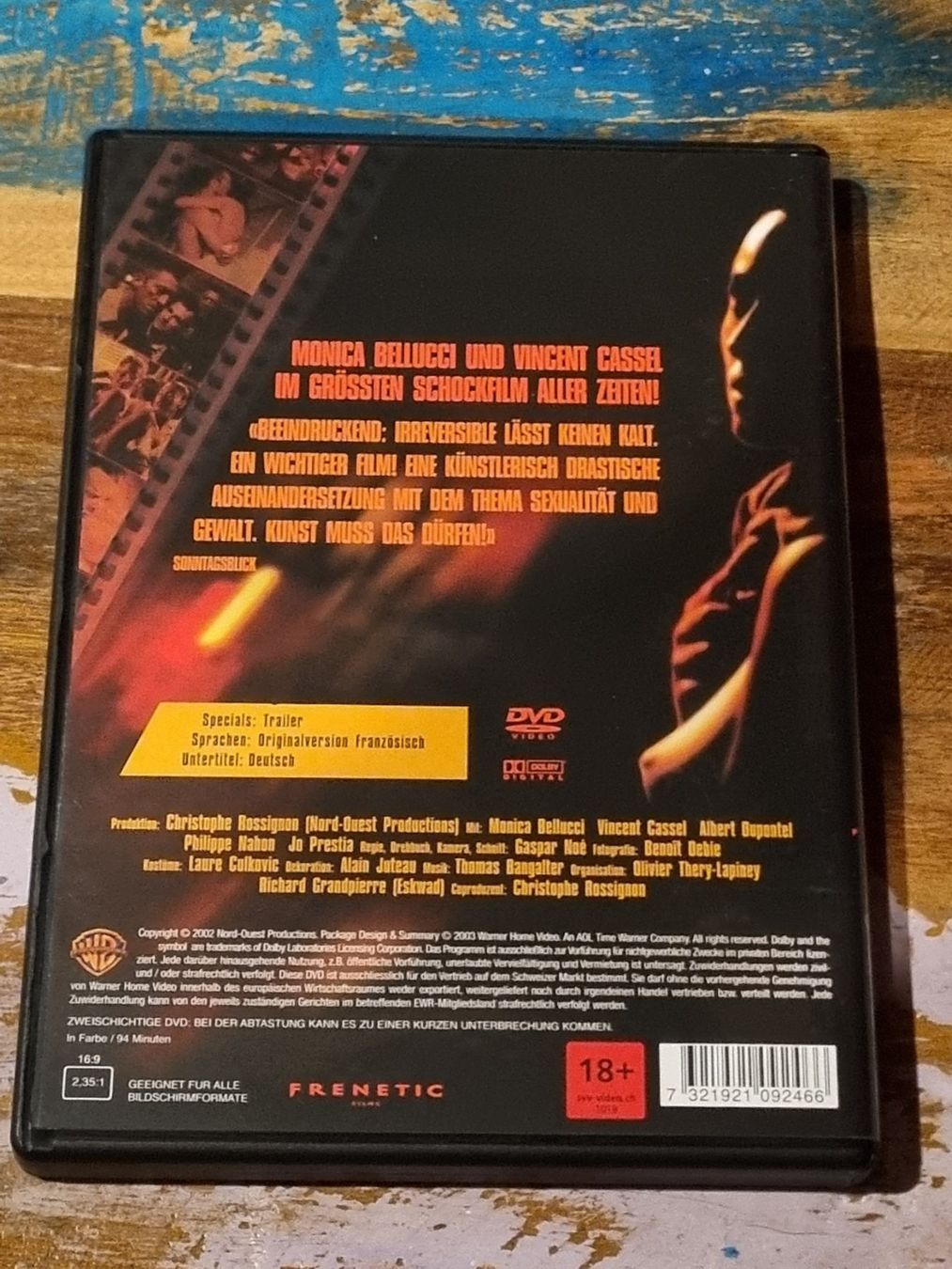 Alle DVDs: Irreversible, DVD Drama, Rape kontrovers – Gebraucht aus Winterthur von Belzarek 1