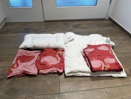IKEA Lenfast Decke, Len Kopfkissen und 2 Bezüge