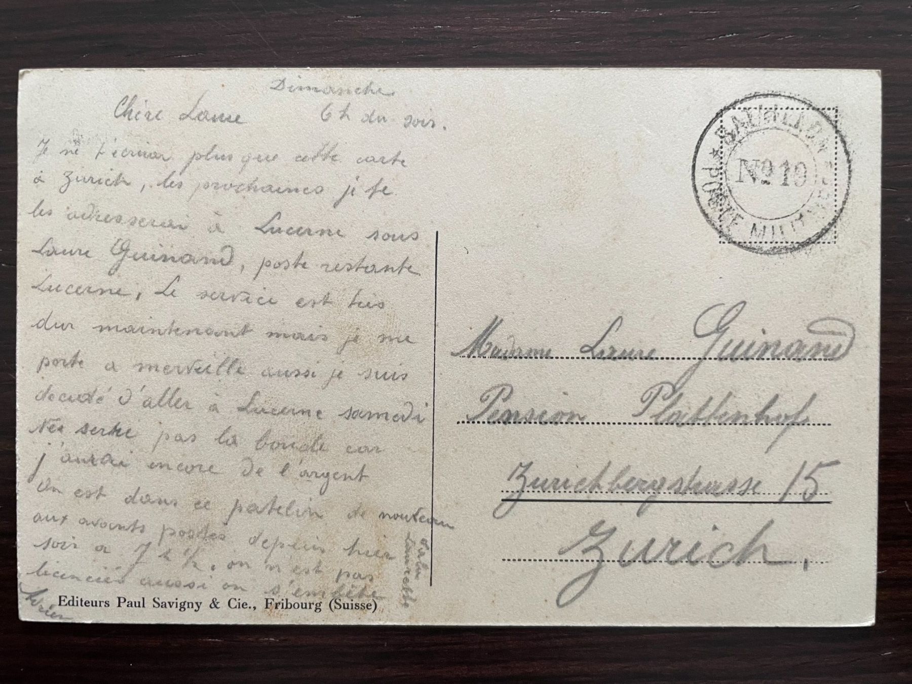 Cartoline postali: SIVIRIEZ Ortsansicht mit ehemaligem Bahnhof, Feldpost – Usato da Wald ZH venduto da TLILEF 1