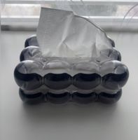 Moderner Taschentuchbox „Bubble“ – weiss, wiederbefüllbar